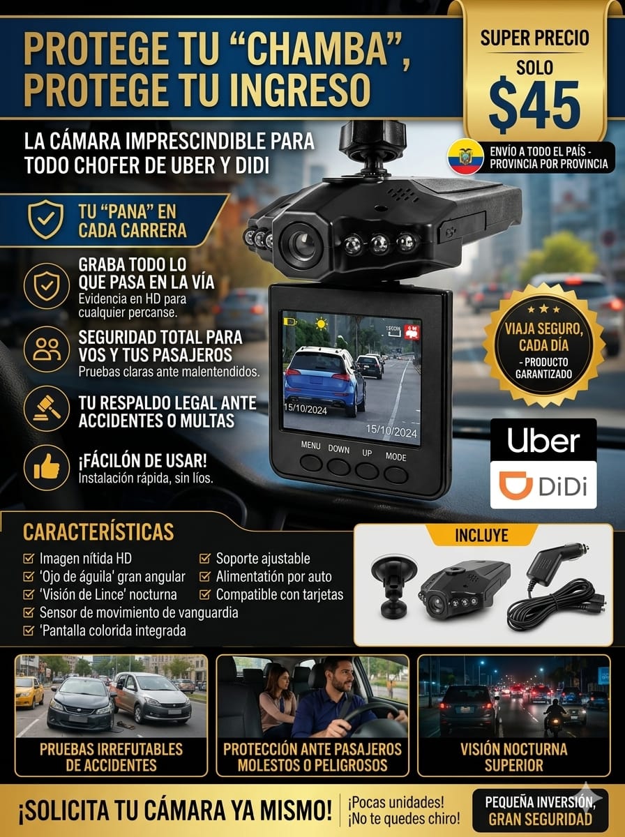 Camara de Seguridad móvil para auto